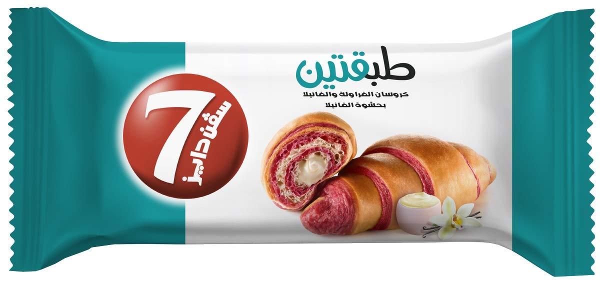 7Days Double Strawberry And Vanilla Croissant With Vanilla Filling 90g