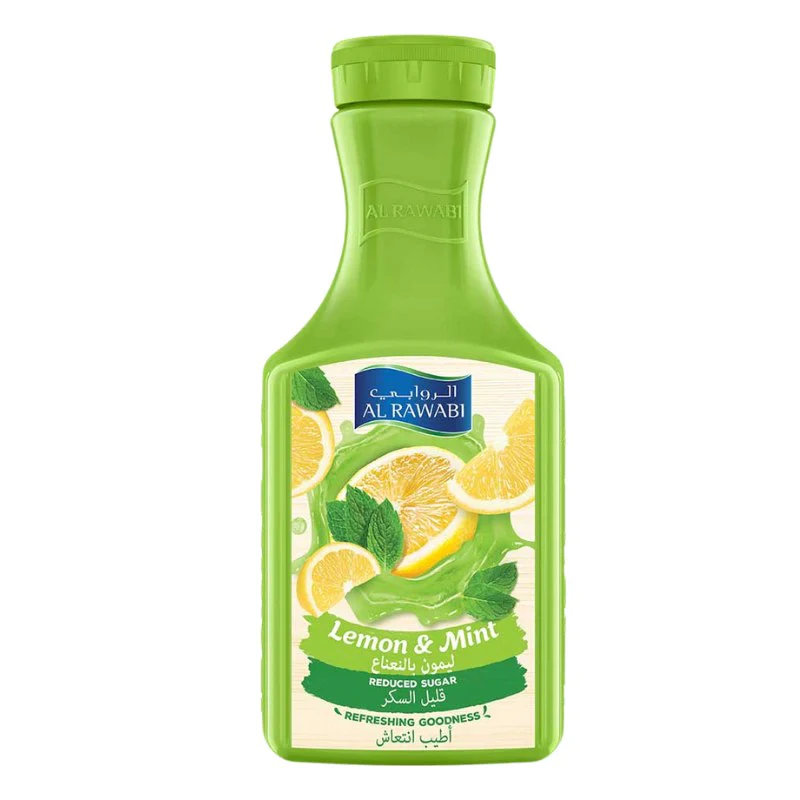 Al Rawabi Lemon & Mint Juice ,1.5L | Refreshing Summer Drink
