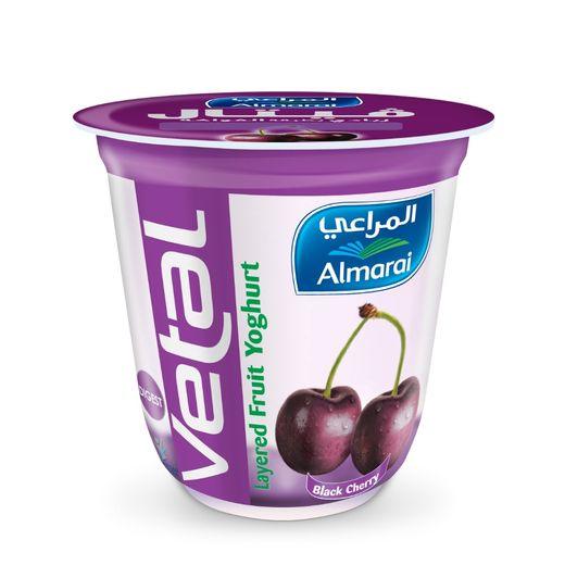 Almarai Layered Fruit Yoghurt Black Berry Vetal 140g