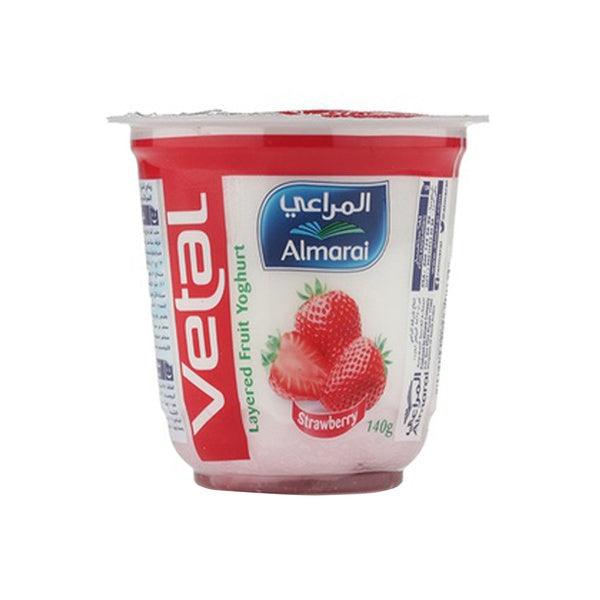 Almarai  Layered Fruit Yoghurt Strawberry Vetal 140g