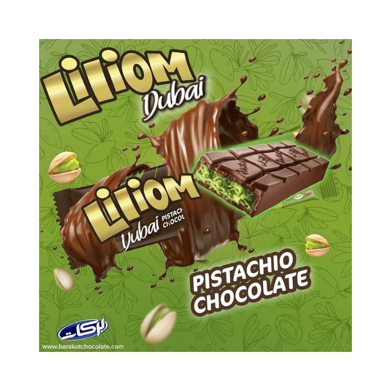Barakat Liliom Dubai Pistachio Chocolate – 12 Pieces