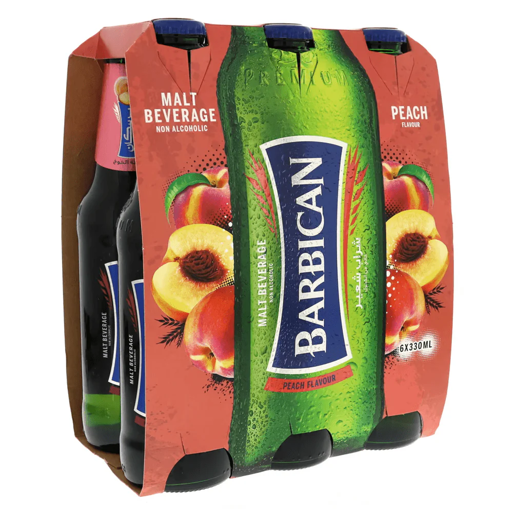 Barbican Peach Non Alcoholic Malt Beverage 6x330ml