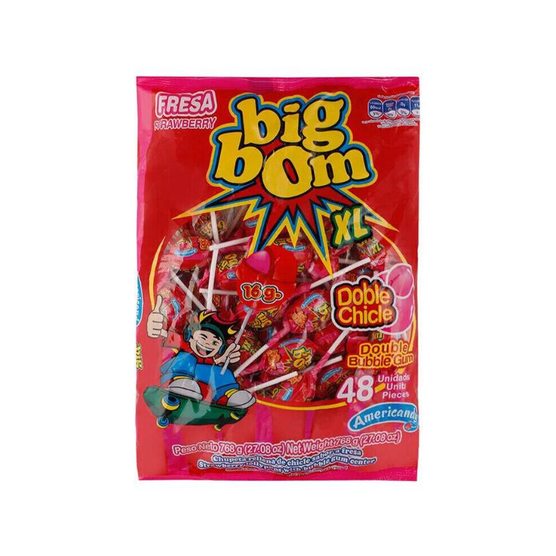 Big Bom Lollipops Strawberry Candy 1200g - Image 2
