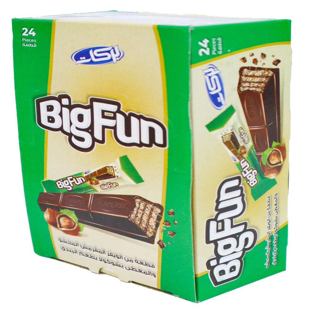 Big Fun crunchy wafer bar Stuffied & coated with Hazelnut chocolate 24x23g