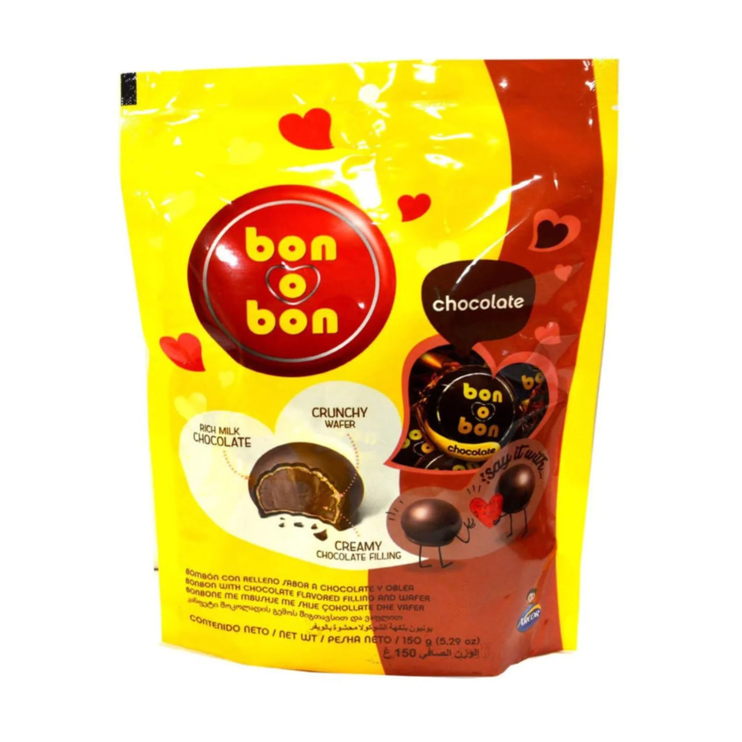 Bon O Bon Bonbons with Creamy Chocolate Filling and Wafer - 150g