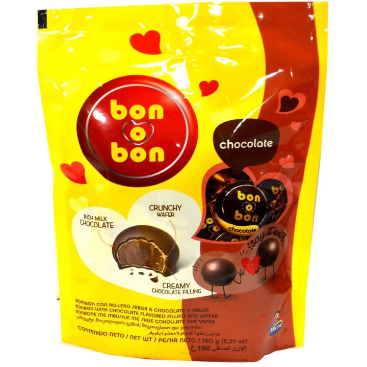 Bon O Bon Bonbons with Creamy Chocolate Filling and Wafer - 150g - Image 2