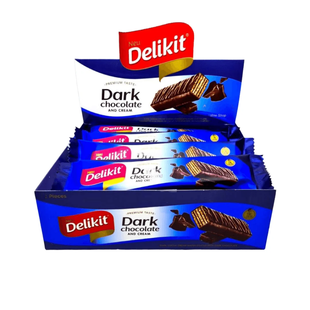 Delikit Dark Chocolate And Cream Wafer 12 Pieces