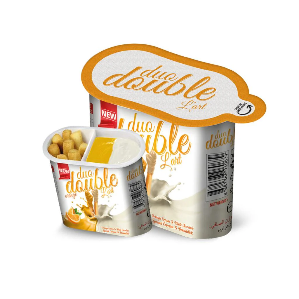 Duo Double L'art Orange Cream & White Cream with Grissini 50g