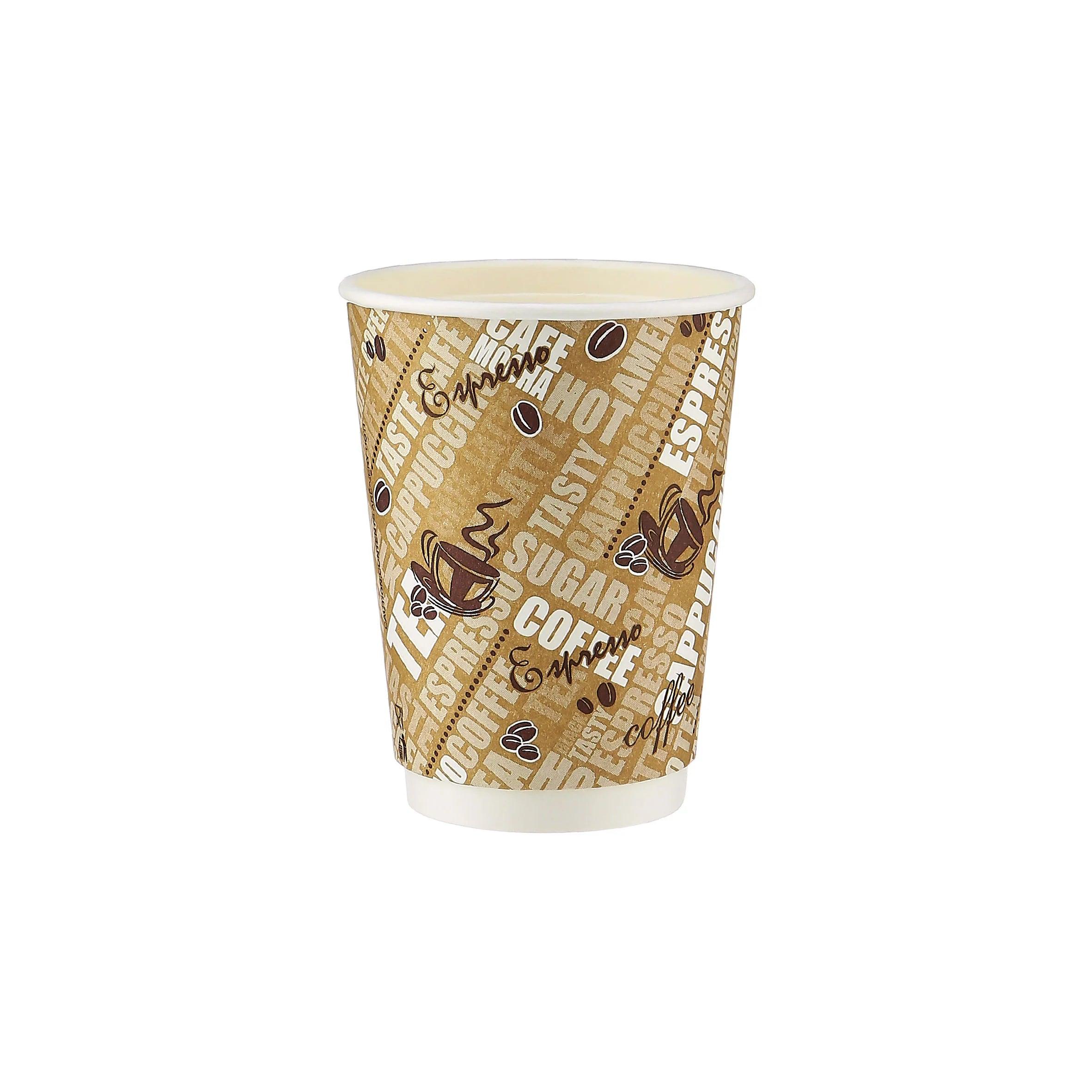 Hotpack Paper Ripple Wrap Corrugated Cups 12 Oz, 25 Pieces