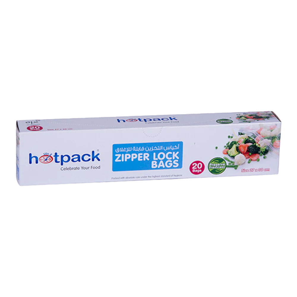 Hotpack Zipper Lock Bag Set 27 x 30cm 20 Pieces