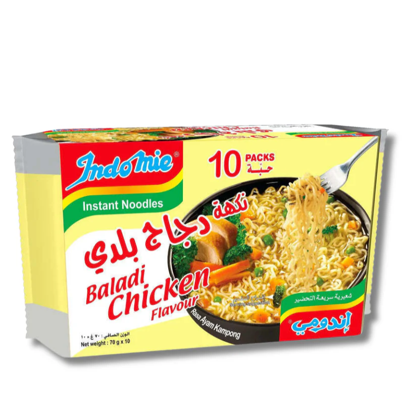Indomie Instant Noodles, Baladi Chicken Flavour (10 x 70g)