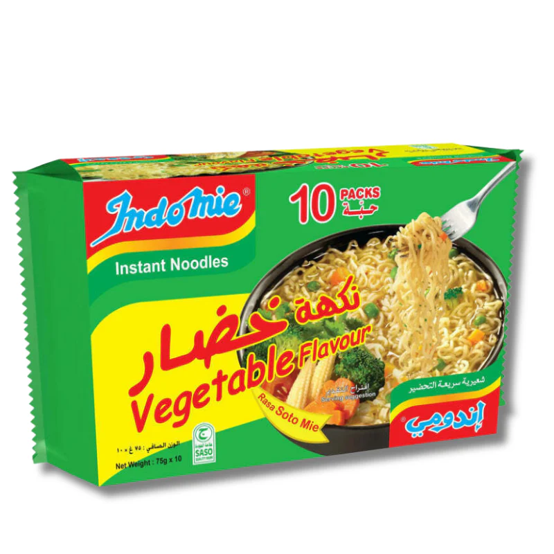 Indomie Instant Noodles, Vegetable Flavour (10 pcs x 75g)
