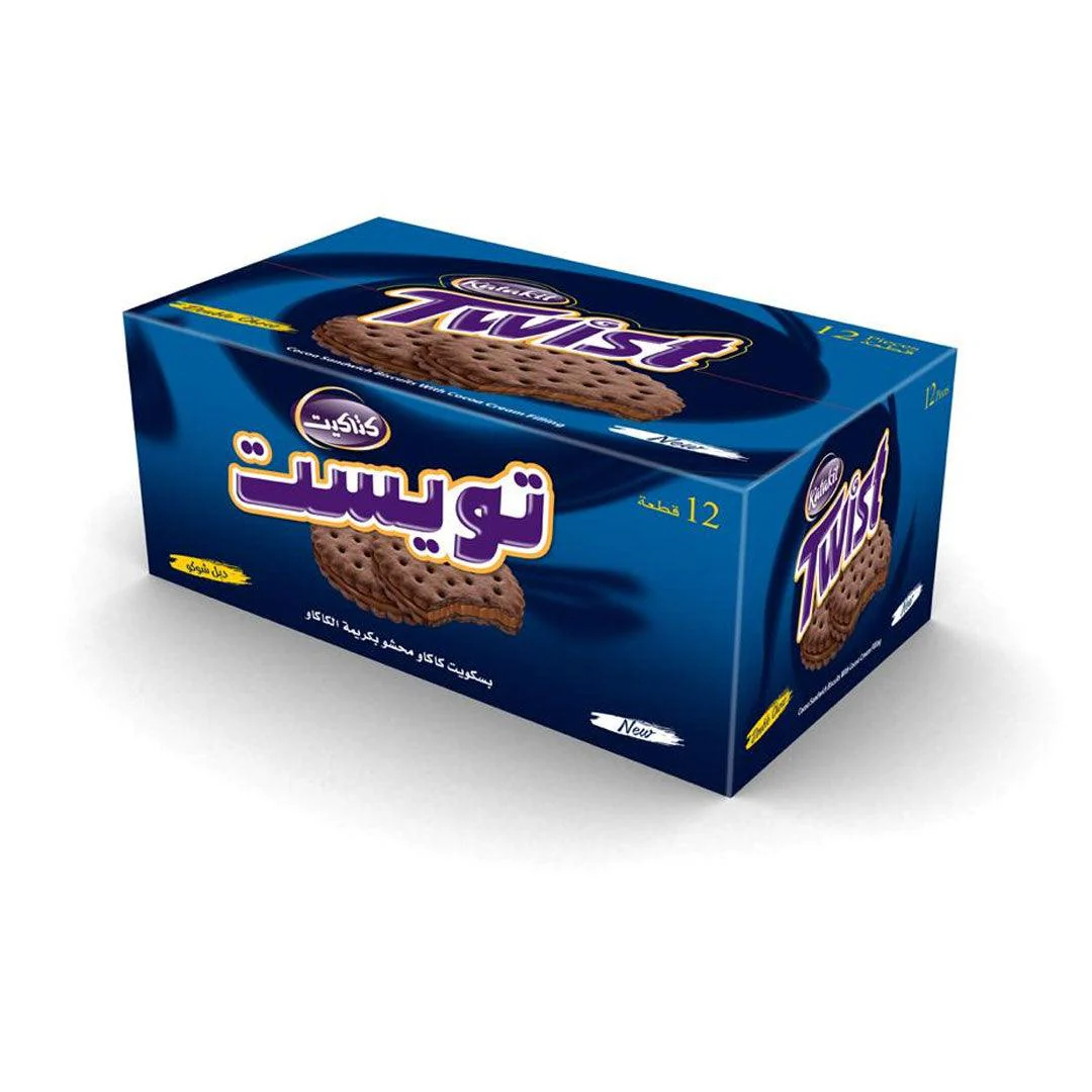 Katakit Twist Cocoa Sandwich Biscuits With Cocoa Cream Filling 12 Pieces