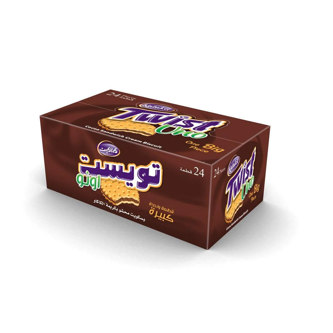 Katakit Twist Cocoa Sandwich Biscuits With Cocoa Cream Filling 24 Pieces