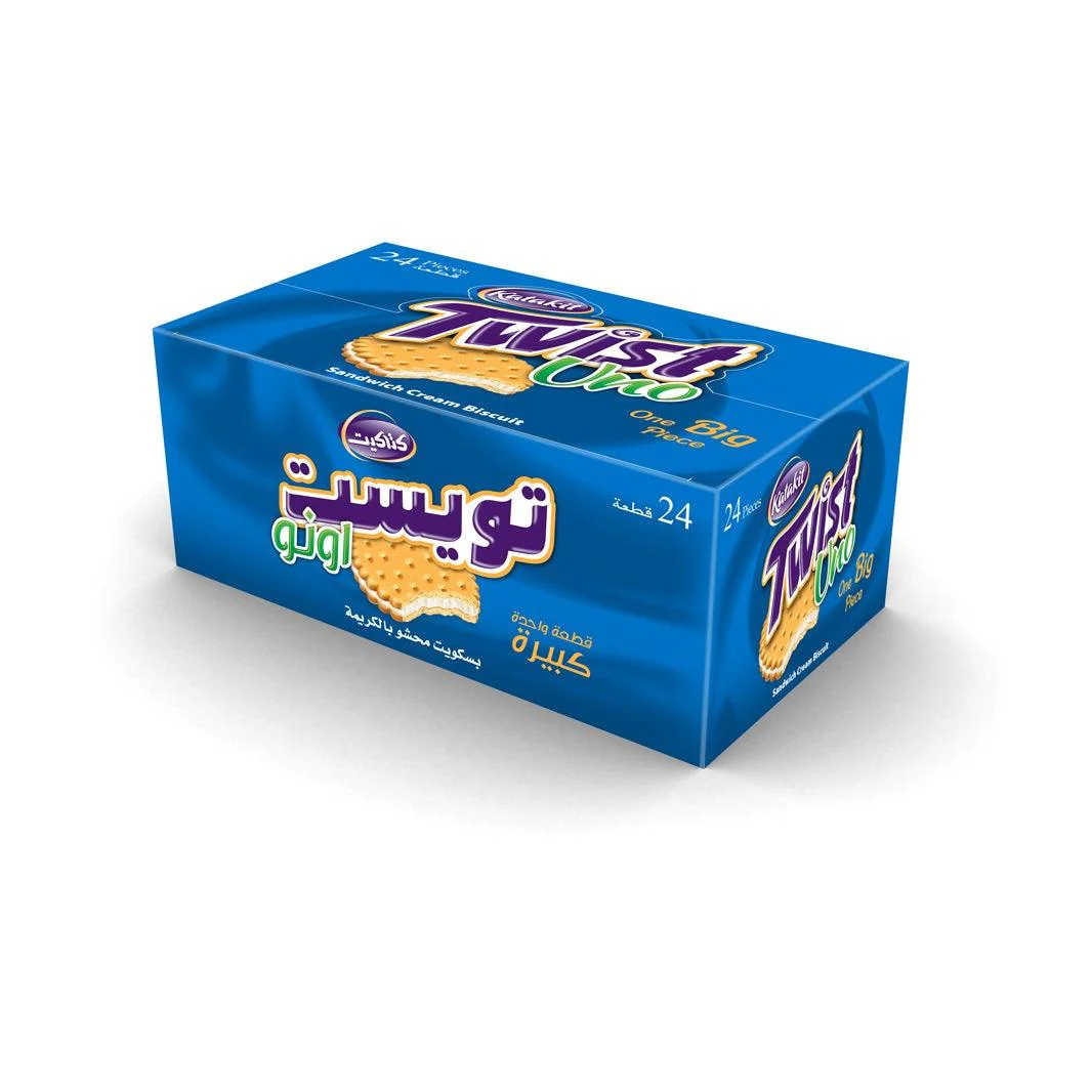Katakit Twist Sandwich Biscuits With Milk Cream Filling 24 Pieces