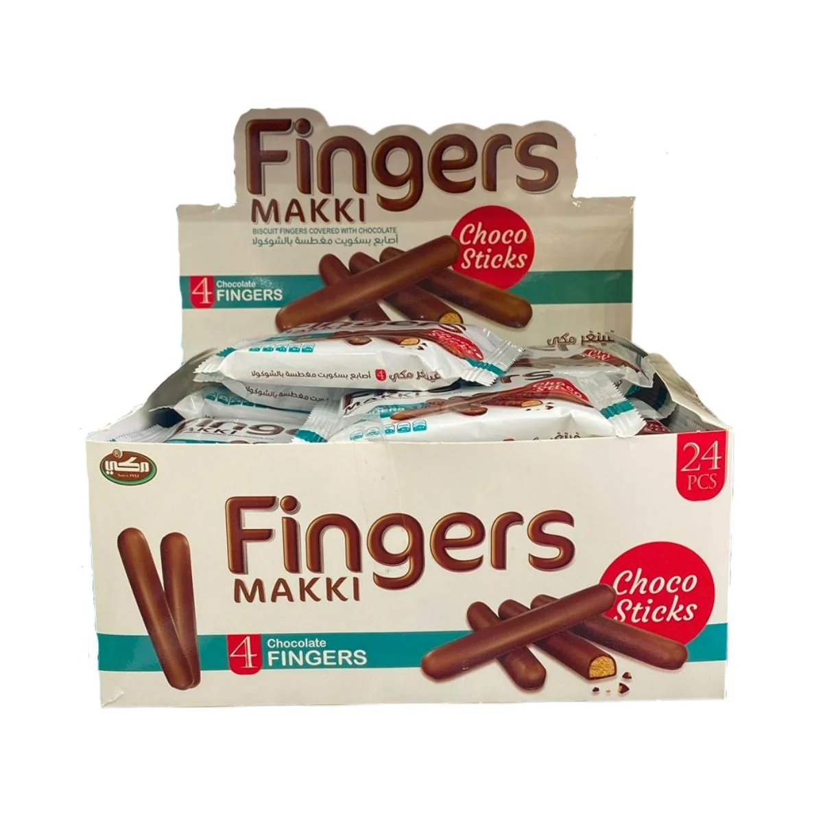 Makki Biscuit Fingers Covered Chocolate - 24 Pcs