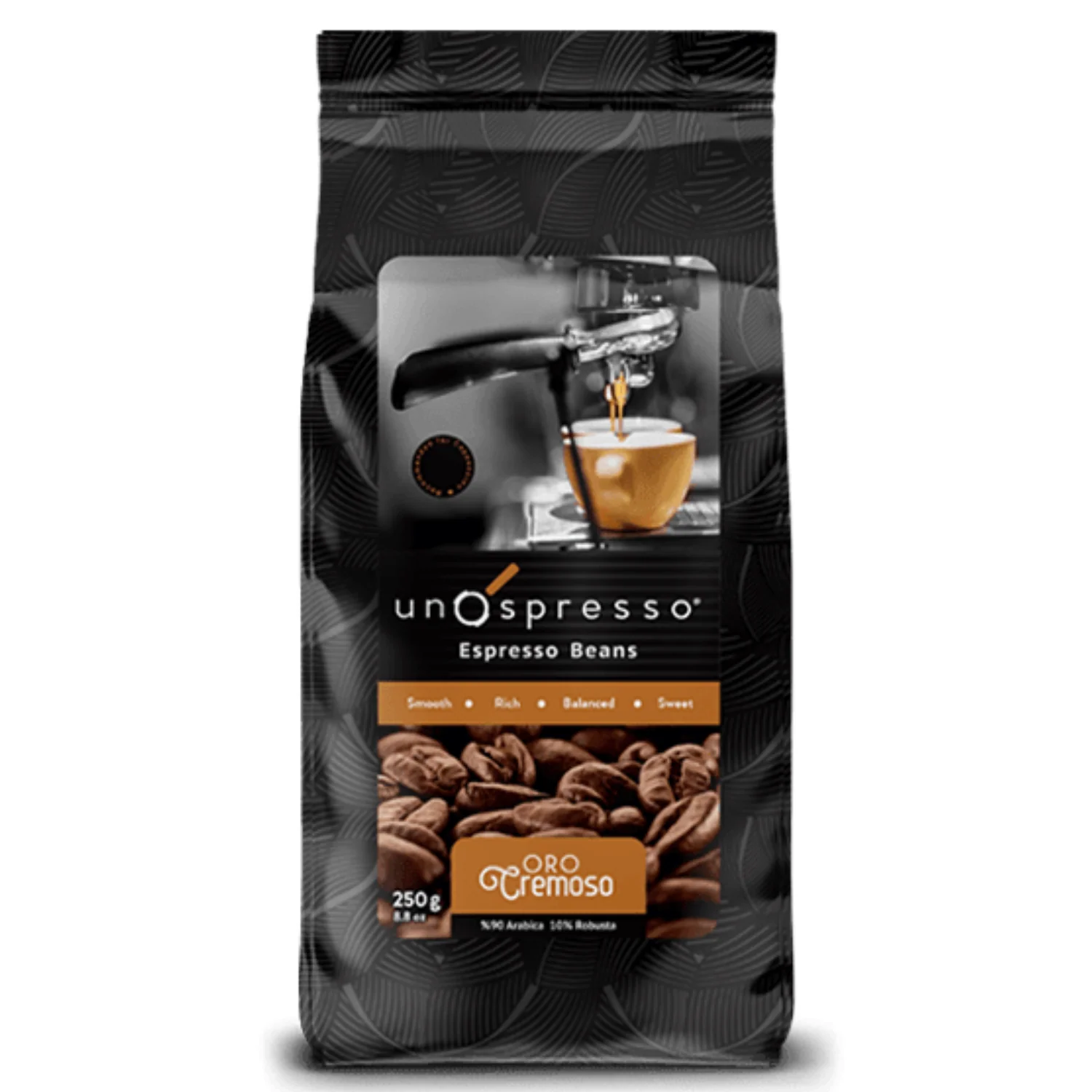 Uno Spresso Espresso Coffee Beans Oro Cremoso 250g