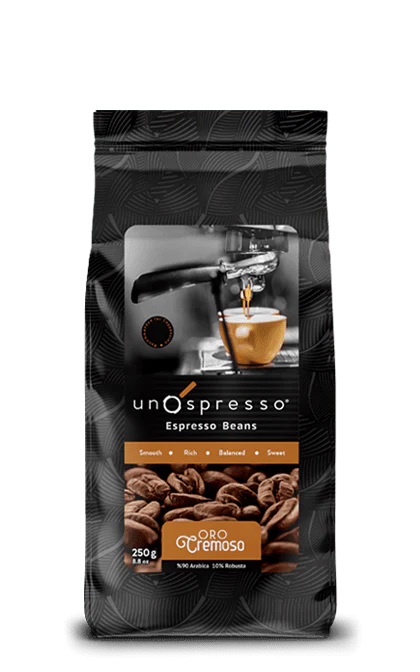 Uno Spresso Espresso Coffee Beans Oro Cremoso 250g - Image 2