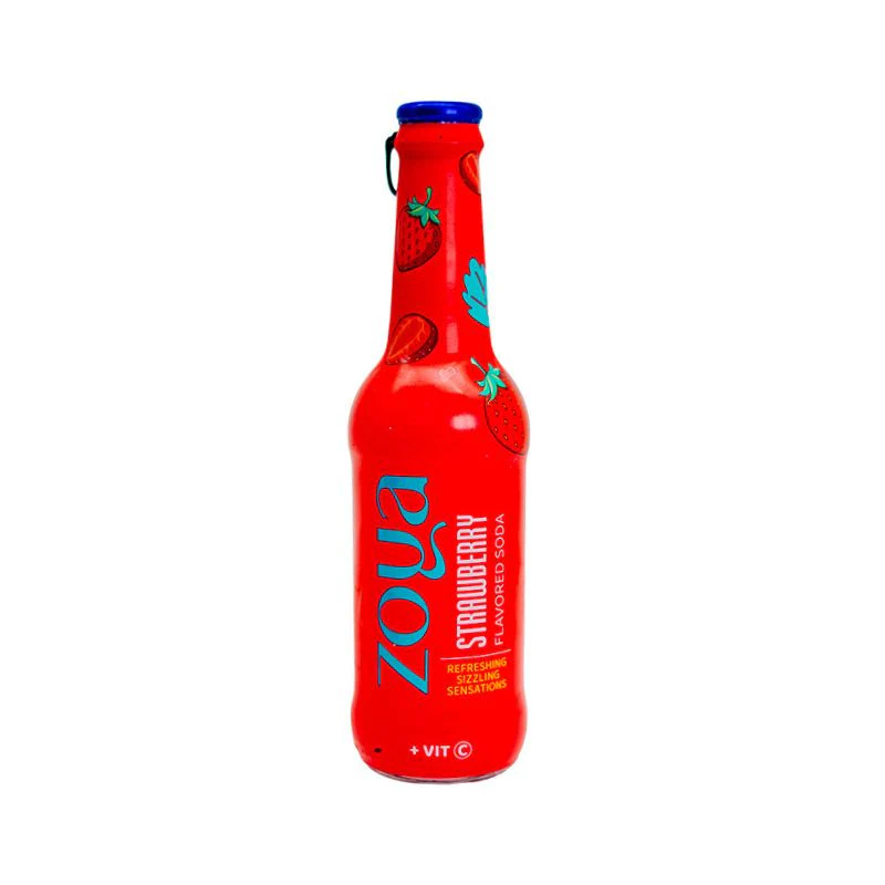 Zoya Strawberry Flavored Soda-275ml - Image 2